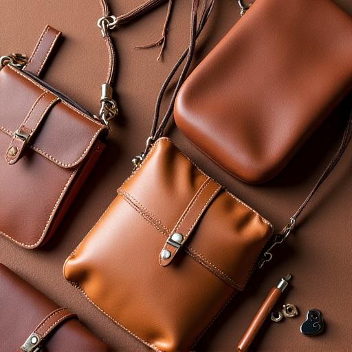 Collection de sacs et accessoires en cuir véritable marocain